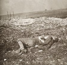 Dead German soldier, Verdun, northern France, c1914-c1918.  Artist: Unknown.