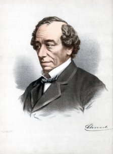 Benjamin Disraeli, 1st Earl of Beaconsfield, British Conservative statesman, c1890.Artist: Cassell, Petter & Galpin