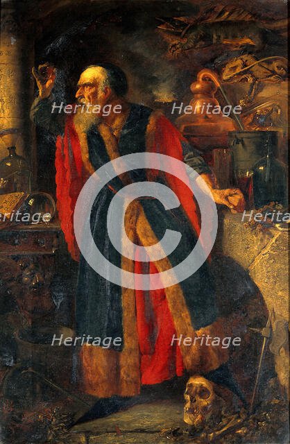 An alchemist, c1870s. Creator: Edward Charles Barnes.