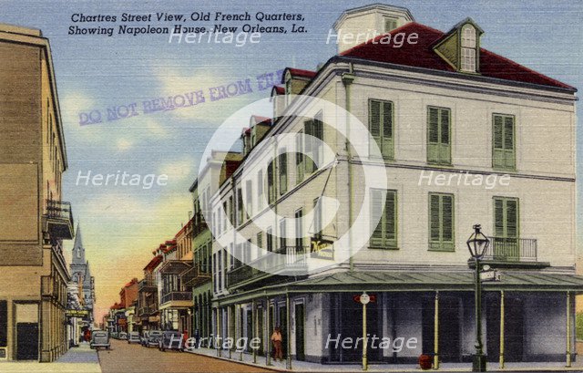 Chartres Street, old French Quarter, New Orleans, Louisiana, USA, 1940. Artist: Unknown