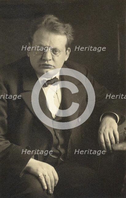 Portrait of the composer and organist Max Reger (1873-1916), c. 1910. Creator: Anonymous.