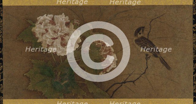 Bird and flowers, Muromachi period, 15th-16th century. Creator: Unknown.