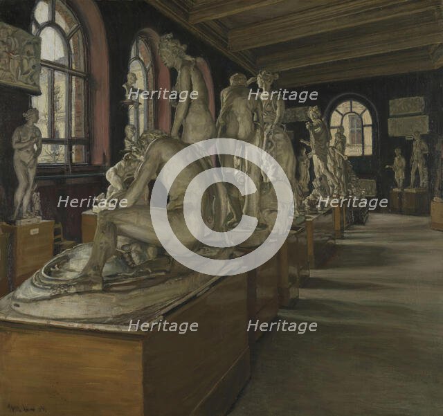 Interior of the National Gallery, 1904. Creator: Ivar Lund.