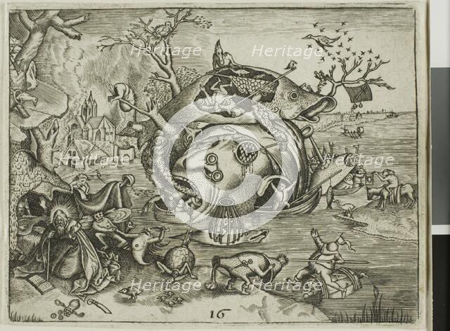 The Temptation of Saint Anthony, plate 16 from the Emblemata Secularia, published 1596 or 1611. Creator: Johann Theodor de Bry.