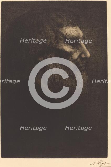 Head of a Beggar (Tete de mendiant). Creator: Alphonse Legros.