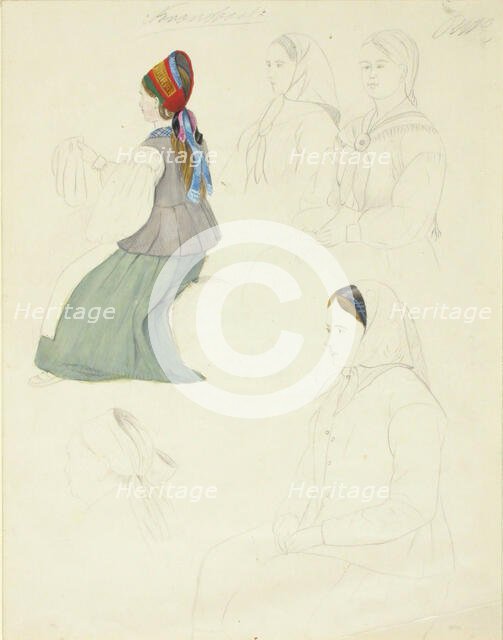 Peasant women from Kronoborg. Creator: Robert Wilhelm Ekman.