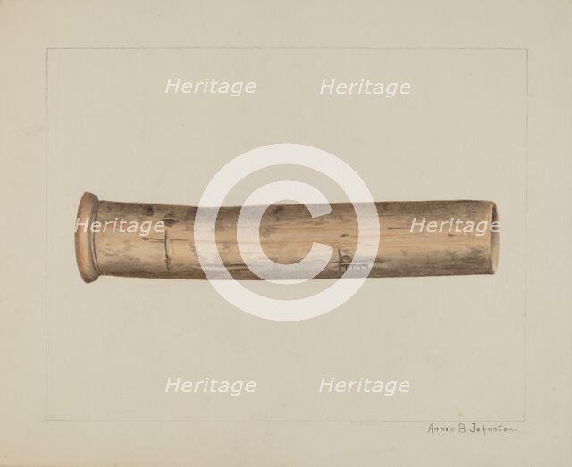 Earthenware Drain Tile, c. 1937. Creator: Annie B Johnston.