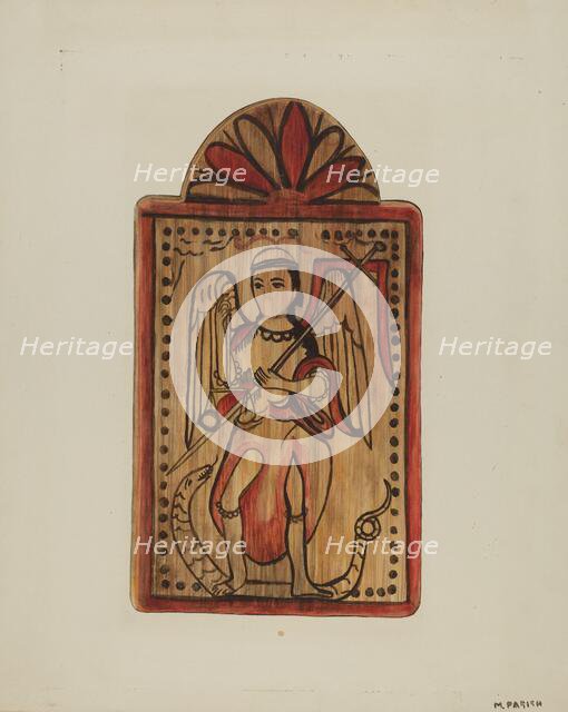 Santo (St. Michael), c. 1939. Creator: Marjery Parish.