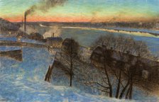 Evening in February, Riddarfjärden, Stockholm, 1892-1893. Creator: Jansson, Eugène (1862-1915).