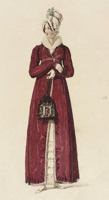 Fashion Plate (Promenade Dress), 1816. Creator: Rudolph Ackermann.