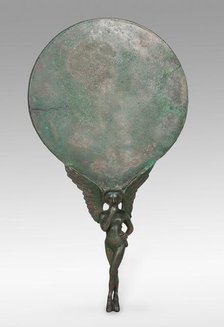 Mirror with a Handle in the Form of a Female Figure, 3rd century BCE. Creator: Unknown.