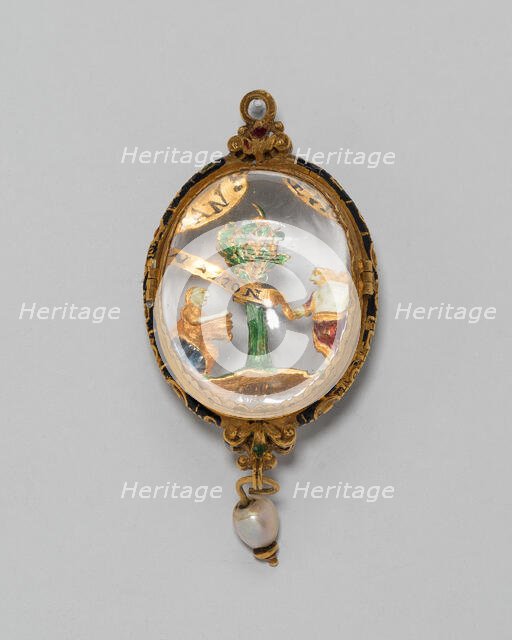 Pendant with Christ Appearing to Saint Mary Magdalene, Europe, c. 1575-c. 1625. Creator: Unknown.