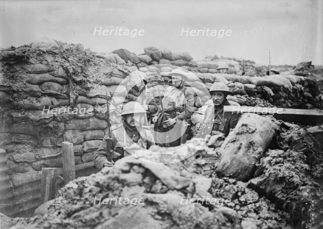 France - in a front line trench, 1917. Creator: Bain News Service.