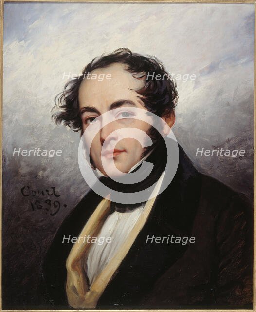 Portrait of Paul de Kock (1793-1871), novelist and dramatic author, 1839. Creator: Joseph-Desire Court.