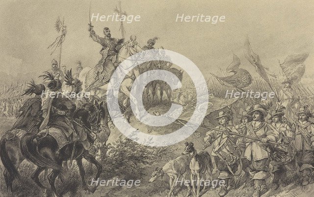 Prince Jeremi Wisniowiecki in Lubny. Illustration for Book With Fire and Sword by Henryk Sienkiewicz