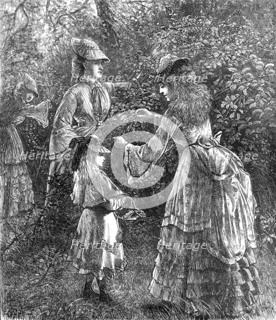 Gathering blackberries, 1872. Creator: Unknown.