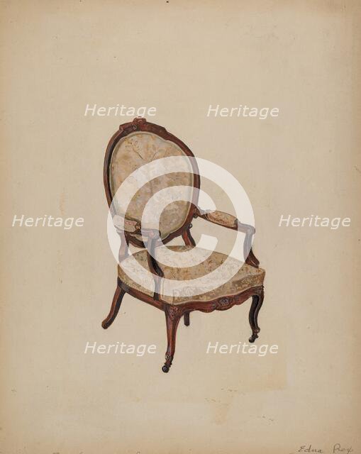 Armchair, c. 1937. Creator: Edna C. Rex.