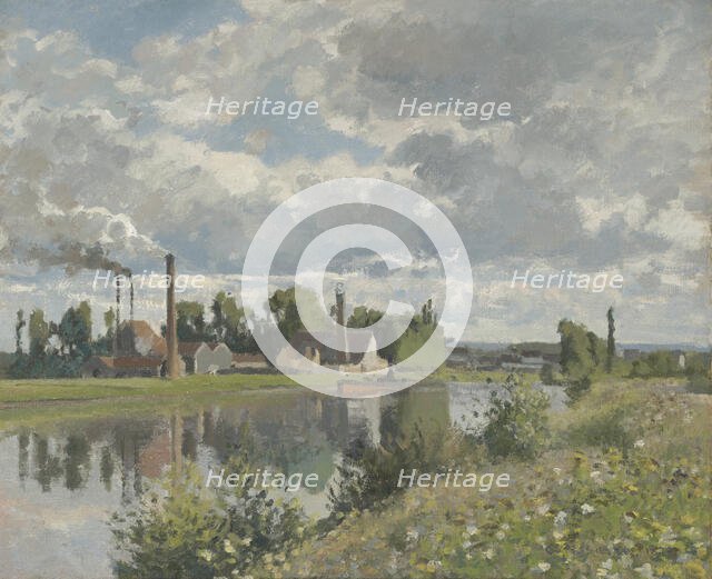 The River Oise Near Pontoise, 1873. Creator: Camille Pissarro.