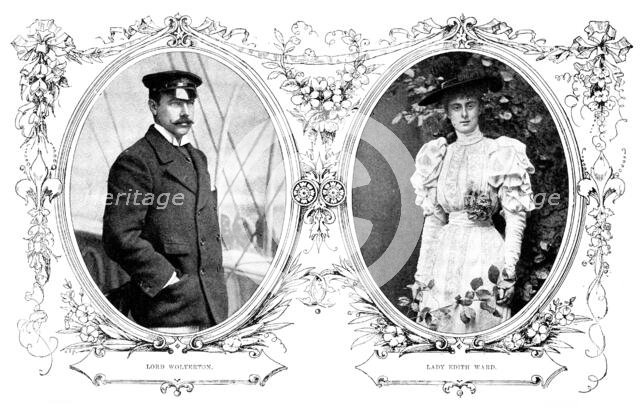 A Fashionable Wedding: Lord Wolverton and Lady Edith Ward, 1895. Creator: Carl Hentschel.