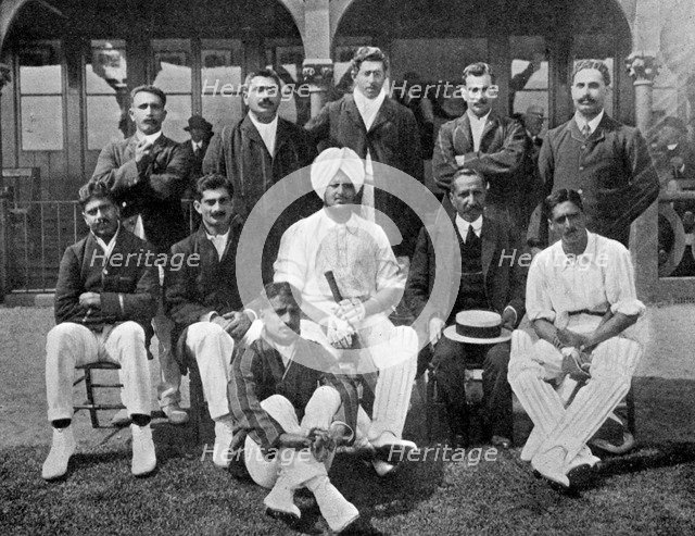 The all-India cricket team of 1911 (1912). Artist: Unknown