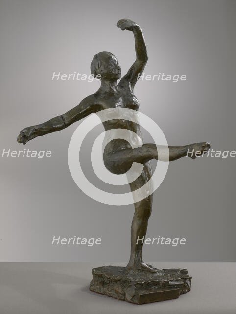 Fourth Position Front, On The Left Leg, modeled c1880s, cast 1919-21. Creator: Edgar Degas.