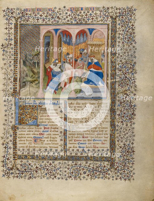 Alchandreus Presents His Work to a King, about 1405. Creator: Unknown.