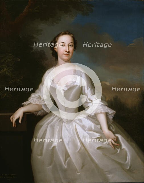 Portrait of Lucy Parry, Wife of Admiral Parry, 1745-1749. Creator: John Wollaston.
