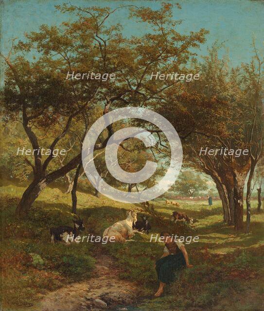 The Goatherdess, 1864. Creator: Gerard Bilders.