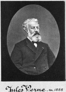 Jules Verne, French adventure and science fiction author, 1888. Artist: Unknown