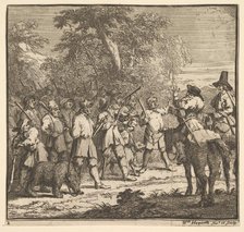 Hudibras First Adventure (Seventeen Small Illustrations for Samuel Butler's Hudibras, n..., 1721-26. Creator: William Hogarth.