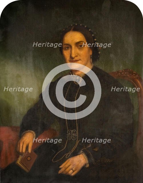 Portrait of Mrs George Haynes, 1850-1900. Creator: Jonathon Pratt.
