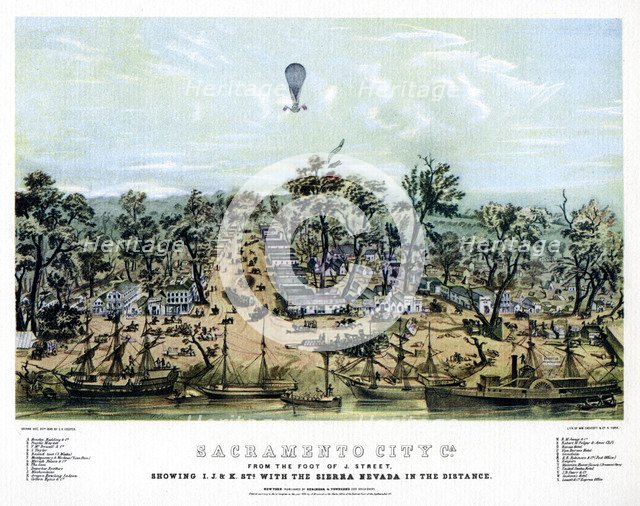 Sacramento, California, 1849 (1937).Artist: Endicott & Co.