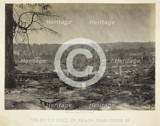 The Battle Field of Peach Tree Creek, Ga., 1864/66. Creator: George N. Barnard.
