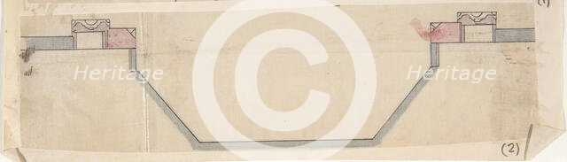 Design for Fireplace and Grate: Plan, 19th century. Creator: Anon.