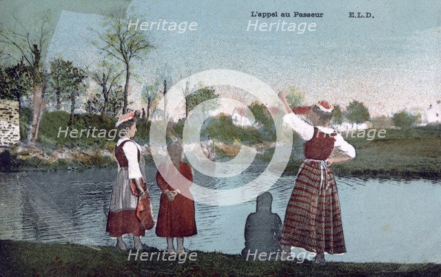 'Call to the Ferryman', c1900. Artist: Unknown