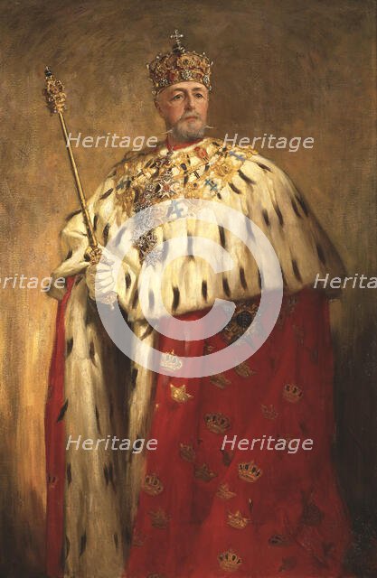 Oskar II (Oskar Fredrik), 1829-1907, King of Sweden 1872 and of Norway 1872-1905,  c.1897. Creator: Oscar Bjorck.