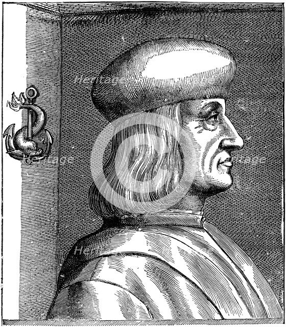 Portrait of Aldus Pius Manutius (1449-1515), 16th century.