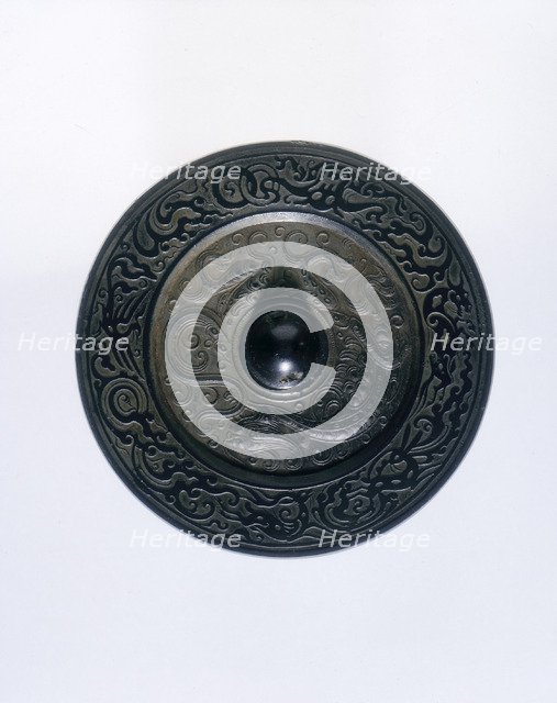 Bronze mirror decorated with six different animals, Eastern Han dynasty, China, early 3rd century. Artist: Unknown