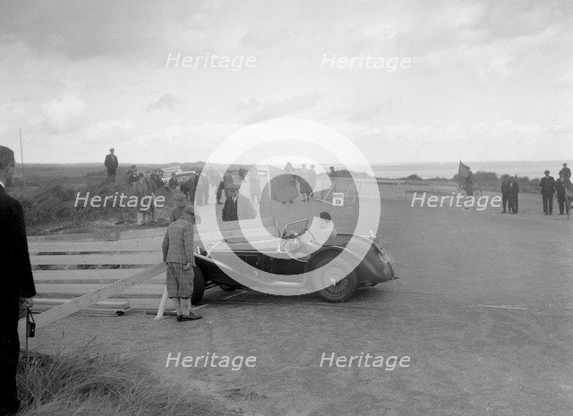 Riley competing in the RSAC Scottish Rally, 1934. Artist: Bill Brunell.