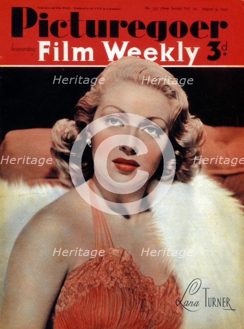 Lana Turner (1921-1995), American actress, 1941. Artist: Unknown
