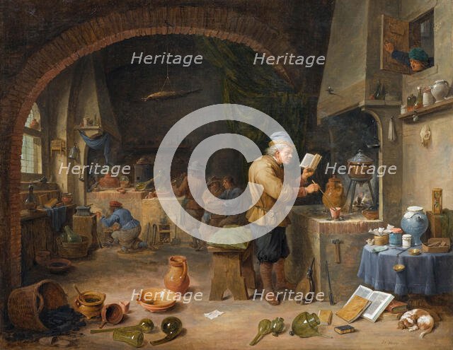 An Alchemist, . Creator: Teniers; David; the Younger (1610-1690).