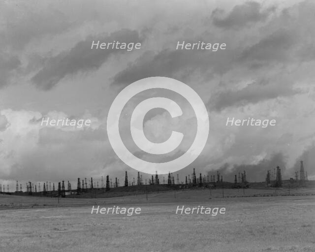 Oil fields, Kern County, California, 1938. Creator: Dorothea Lange.