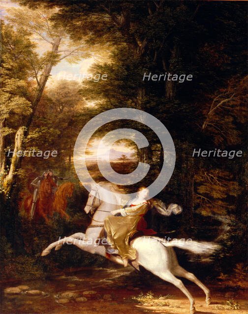 The Flight of Florimell, 1819. Creator: Washington Allston.