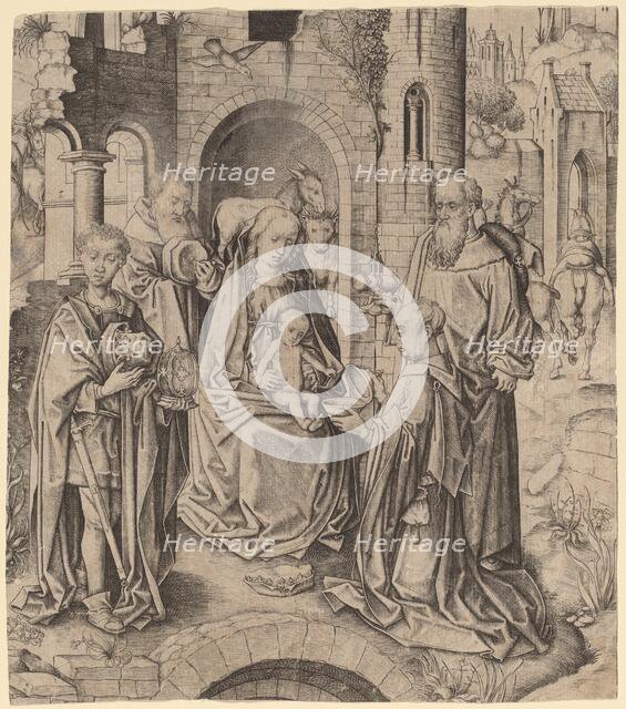 The Adoration of the Magi, c. 1480/1485. Creator: Master IAM of Zwolle.