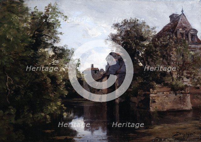 'View of a Chateau Built Under Louis XIII, Saint Loup', 1882. Artist: Emmanuel Lansyer