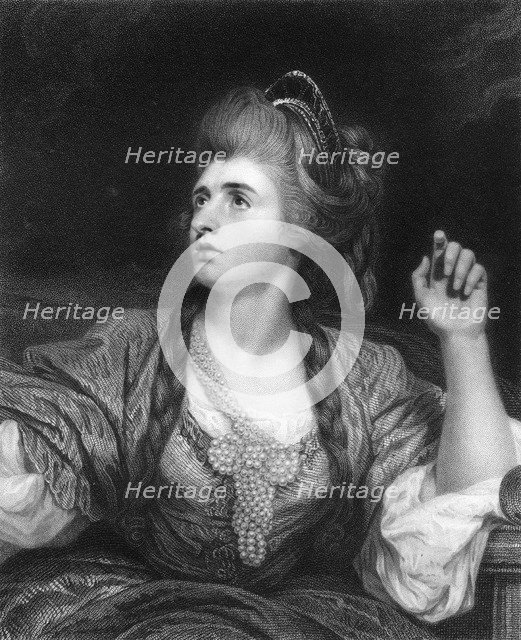 Sarah Siddons, English tragic actress, (1836).Artist: W Holl