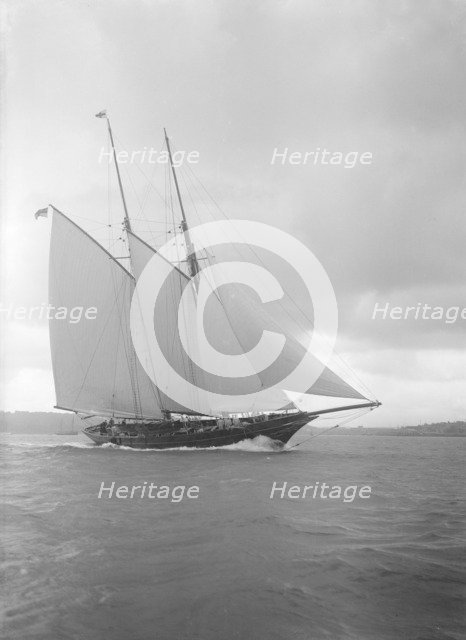 The schooner 'Allah Karim', 1912. Creator: Kirk & Sons of Cowes.