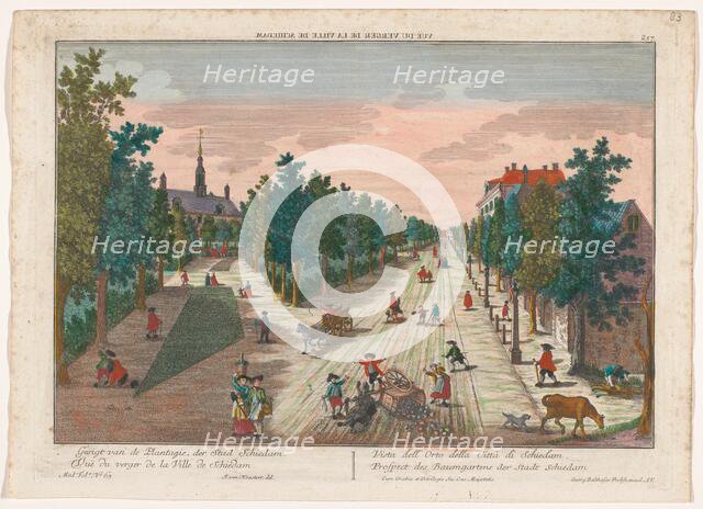 View of a park in Schiedam, 1742-1801. Creator: Anon.