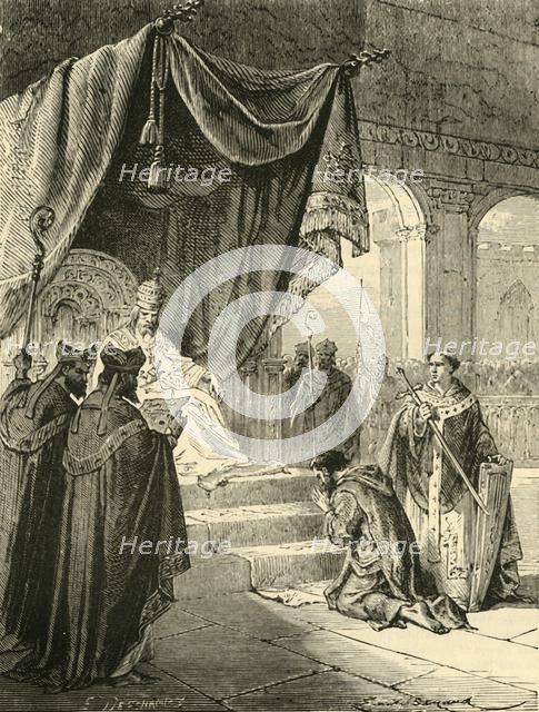'Louis the Pious Doing Penance for Treatment of his Nephew, Bernard', (c818), 1890. Creator: Unknown.