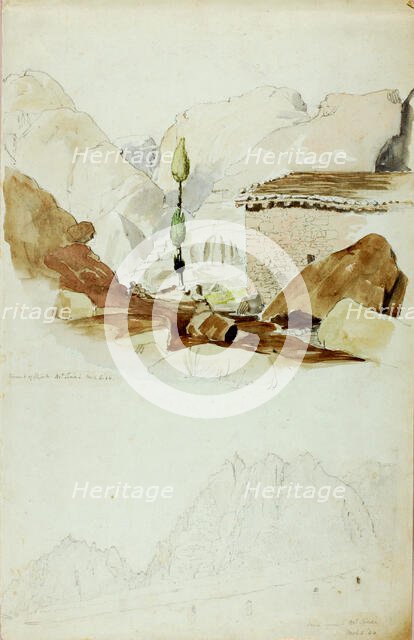 Convent of Elijah, Mt. Sinai, 1844. Creator: Miner Kilbourne Kellogg.